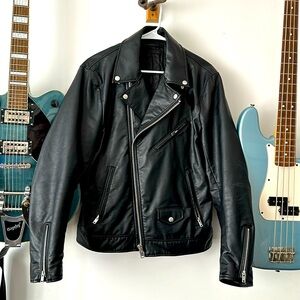 Men’s Faux Leather UNIQLO motorcycle jacket